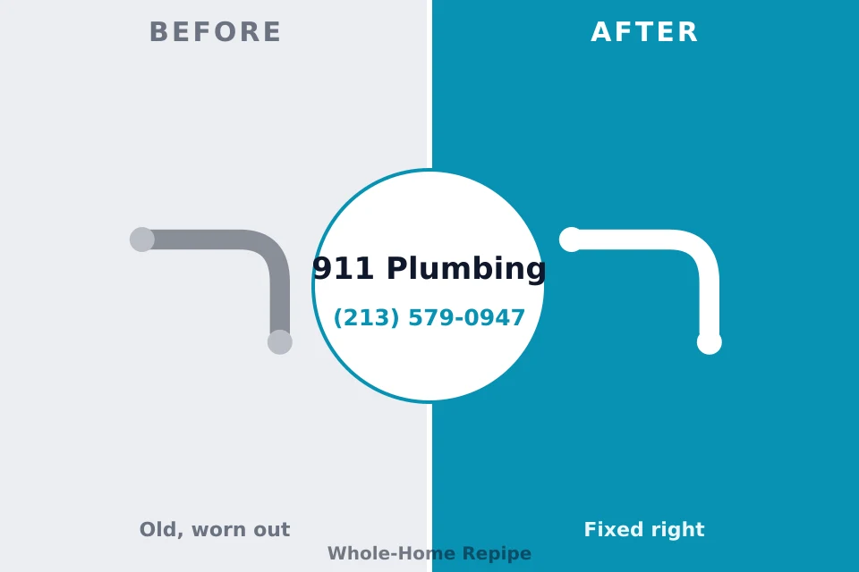 Before and after: plumbing company Northvale, NJ